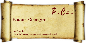 Pauer Csongor névjegykártya